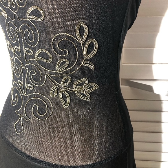 Arden B Black and Gold Y2K Cocktail Dress Small - Picture 8 of 11